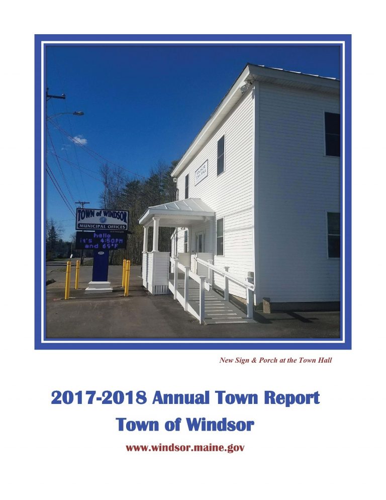 Annual Town Reports Windsor, Maine